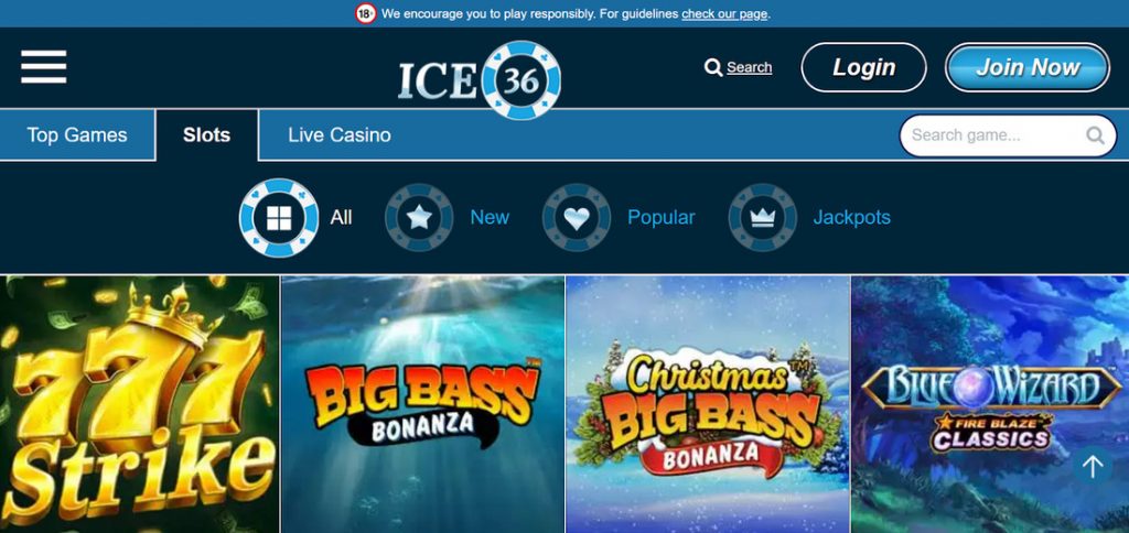 ICE36 casino website