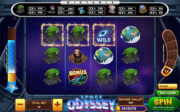 Futuristic slot design